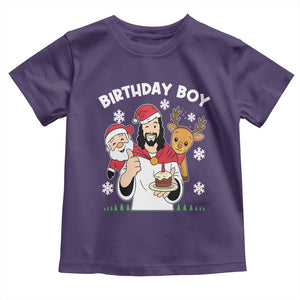 Birthday Boy Jesus Christmas Toddler T Shirt Christian Xmas TS10 Purple Print Your Wear