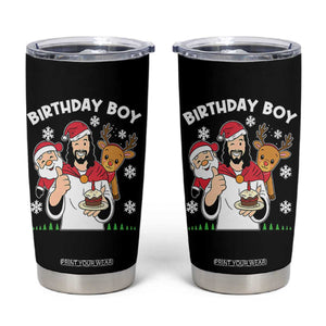 Birthday Boy Jesus Christmas Tumbler Cup Christian Xmas TS10 Black Print Your Wear