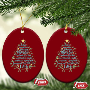 Jesus Names Christmas Tree Ceramic Ornament Christian Bible Verse Xmas TS10 Print Your Wear