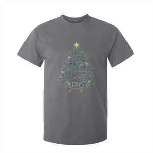 Jesus Names Christmas Tree T Shirt For Kid Christian Bible Verse Xmas TS10 Charcoal Print Your Wear
