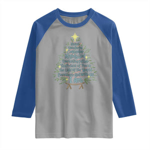 Jesus Names Christmas Tree Raglan Shirt Christian Bible Verse Xmas TS10 Sport Gray Royal Print Your Wear