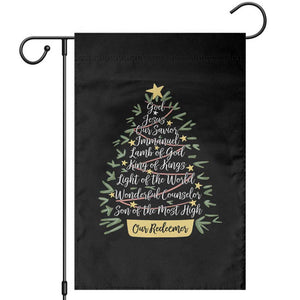Christmas Christian Garden Flag Jesus Names Tree Religious Faith TS10 Black Print Your Wear