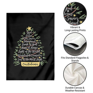 Christmas Christian Garden Flag Jesus Names Tree Religious Faith TS10 Print Your Wear