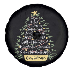 Christmas Christian Spare Tire Cover Jesus Names Tree Religious Faith TS10 Print Your Wear