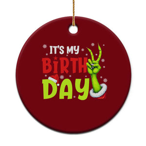 It's My Birthday Christmas Ceramic Ornament Funny Bday Xmas TS10 1pc Red Print Your Wear