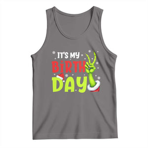 It's My Birthday Christmas Tank Top Funny Bday Xmas TS10 Deep Heather Print Your Wear