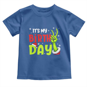 It's My Birthday Christmas Toddler T Shirt Funny Bday Xmas TS10 Royal Blue Print Your Wear