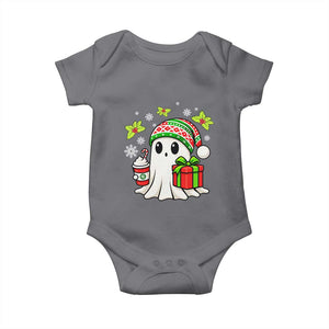 Ghost Santa Christmas Baby Onesie Holiday Xmas Halloween TS10 Charcoal Print Your Wear