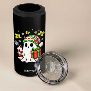 Ghost Santa Christmas 4 in 1 Can Cooler Tumbler Holiday Xmas Halloween TS10 Print Your Wear