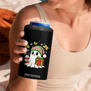 Ghost Santa Christmas 4 in 1 Can Cooler Tumbler Holiday Xmas Halloween TS10 Print Your Wear