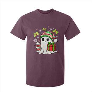 Ghost Santa Christmas T Shirt For Kid Holiday Xmas Halloween TS10 Maroon Print Your Wear