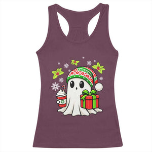 Ghost Santa Christmas Racerback Tank Top Holiday Xmas Halloween TS10 Maroon Print Your Wear