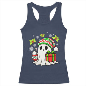 Ghost Santa Christmas Racerback Tank Top Holiday Xmas Halloween TS10 Navy Print Your Wear