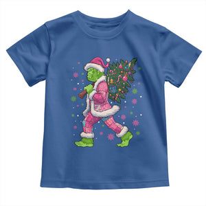 Bigfoot Christmas Tree Toddler T Shirt Pink Xmas Funny Green Sasquatch TS10 Royal Blue Print Your Wear