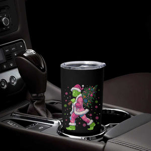 Bigfoot Christmas Tree Tumbler Cup Pink Xmas Funny Green Sasquatch TS10 Print Your Wear