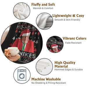 Funny Ugly Christmas Throw Blanket Chris Holy Schnikes Farley TS10 Print Your Wear