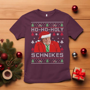 Funny Ugly Christmas T Shirt Chris Holy Schnikes Farley TS10 Maroon Print Your Wear