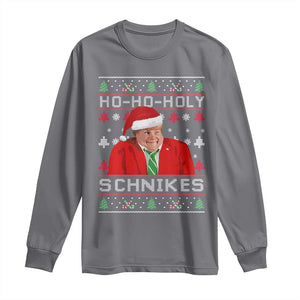 Funny Ugly Christmas Long Sleeve Shirt Chris Holy Schnikes Farley TS10 Charcoal Print Your Wear