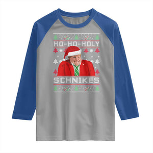 Funny Ugly Christmas Raglan Shirt Chris Holy Schnikes Farley TS10 Sport Gray Royal Print Your Wear