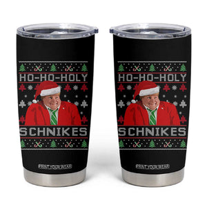 Funny Ugly Christmas Tumbler Cup Chris Holy Schnikes Farley TS10 Black Print Your Wear