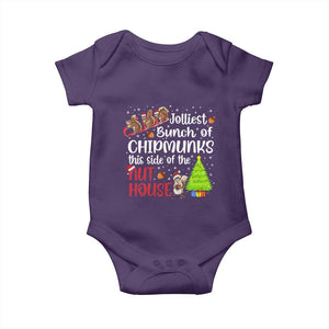 Funny Christmas Baby Onesie Jolliest Bunch Of Chipmunks This Side Of The Nut House TS10 Purple Print Your Wear