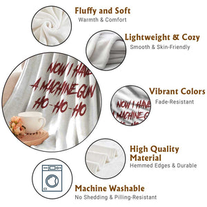 Now I Have A Machine Gun Throw Blanket Funny Retro 90s Movie Jumper TS10 Print Your Wear