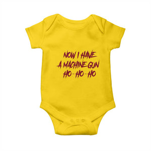 Now I Have A Machine Gun Baby Onesie Funny Retro 90s Movie Jumper TS10 Daisy Print Your Wear