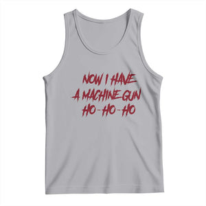 Now I Have A Machine Gun Tank Top Funny Retro 90s Movie Jumper TS10 Athletic Heather Print Your Wear