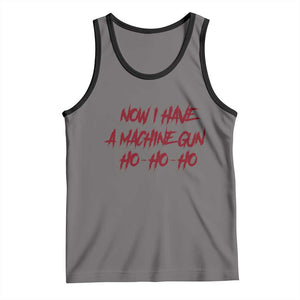 Now I Have A Machine Gun Tank Top Funny Retro 90s Movie Jumper TS10 Deep Heather Black Print Your Wear