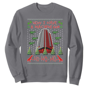 Now I Have A Machine Gun Sweatshirt Nakatomi Plaza Christmas Party 1988 Ugly Xmas Gift TS10 Charcoal Print Your Wear