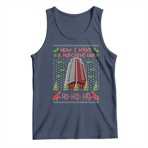 Now I Have A Machine Gun Tank Top Nakatomi Plaza Christmas Party 1988 Ugly Xmas Gift TS10 Navy Print Your Wear