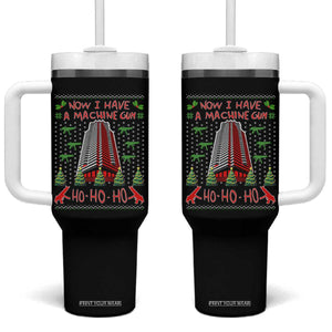 Now I Have A Machine Gun Tumbler With Handle Nakatomi Plaza Christmas Party 1988 Ugly Xmas Gift TS10 One Size: 40 oz Black Print Your Wear