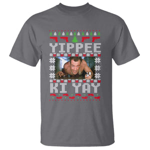 Yippee Ki Yay T Shirt Funny 80's Movie Xmas Gift Ugly Christmas TS10 Charcoal Print Your Wear