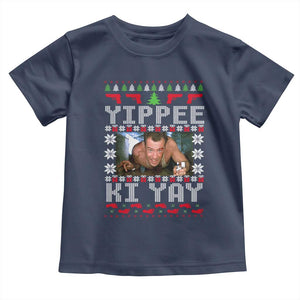 Yippee Ki Yay Toddler T Shirt Funny 80's Movie Xmas Gift Ugly Christmas TS10 Navy Print Your Wear