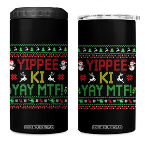 Yippee Ki Yay 4 in 1 Can Cooler Tumbler 80's Movie Xmas Gift Ugly Christmas TS10 One Size: 16 oz Black Print Your Wear