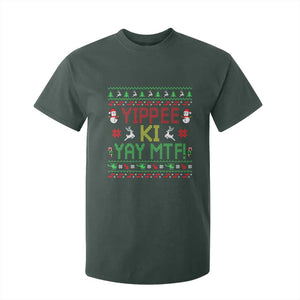 Yippee Ki Yay T Shirt For Kid 80's Movie Xmas Gift Ugly Christmas TS10 Dark Forest Green Print Your Wear