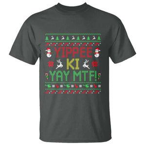 Yippee Ki Yay T Shirt 80's Movie Xmas Gift Ugly Christmas TS10 Dark Heather Print Your Wear