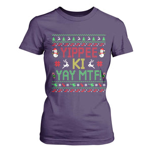 Yippee Ki Yay T Shirt For Women 80's Movie Xmas Gift Ugly Christmas TS10 Purple Print Your Wear