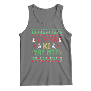 Yippee Ki Yay Tank Top 80's Movie Xmas Gift Ugly Christmas TS10 Black Heather Print Your Wear