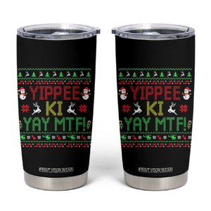 Yippee Ki Yay Tumbler Cup 80's Movie Xmas Gift Ugly Christmas TS10 Black Print Your Wear