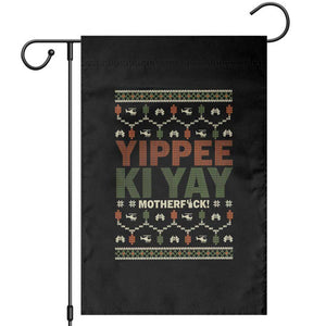 Yippee Ki Yay Garden Flag Retro 80's Movie Xmas Gift Ugly Christmas TS10 Black Print Your Wear