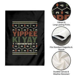 Yippee Ki Yay Garden Flag Retro 80's Movie Xmas Gift Ugly Christmas TS10 Print Your Wear