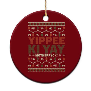 Yippee Ki Yay Ceramic Ornament Retro 80's Movie Xmas Gift Ugly Xmas TS10 1pc Red Print Your Wear