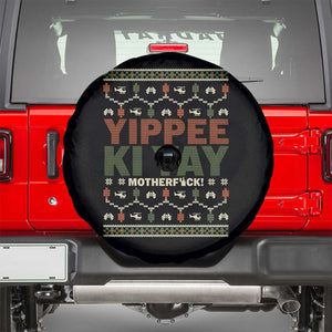 Yippee Ki Yay Spare Tire Cover Retro 80's Movie Xmas Gift Ugly Christmas TS10 Black Print Your Wear