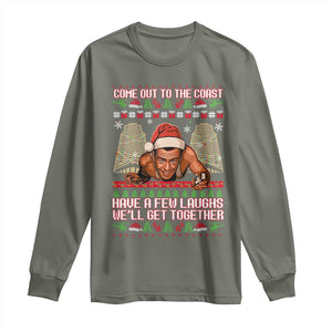 Nakatomi Plaza Party 1988 Long Sleeve Shirt Come Out To The Coast Mcclane Ugly Xmas TS10 Military Green Print Your Wear