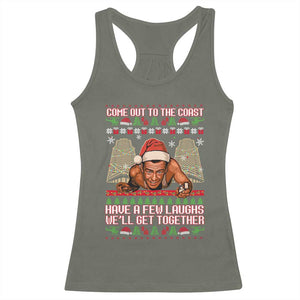 Nakatomi Plaza Party 1988 Racerback Tank Top Come Out To The Coast Mcclane Ugly Xmas TS10 Military Green Print Your Wear