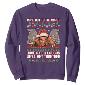 Nakatomi Plaza Party 1988 Sweatshirt Come Out To The Coast Mcclane Ugly Xmas TS10 Purple Print Your Wear