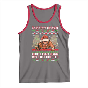 Nakatomi Plaza Party 1988 Tank Top Come Out To The Coast Mcclane Ugly Xmas TS10 Deep Heather Red Print Your Wear