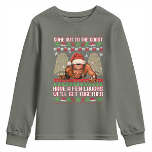 Nakatomi Plaza Party 1988 Youth Sweatshirt Come Out To The Coast Mcclane Ugly Xmas TS10 Military Green Print Your Wear