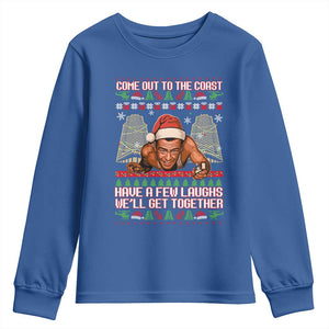 Nakatomi Plaza Party 1988 Youth Sweatshirt Come Out To The Coast Mcclane Ugly Xmas TS10 Royal Blue Print Your Wear